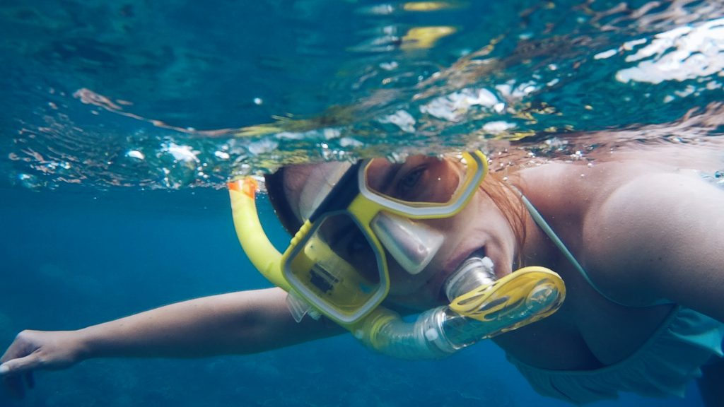 snorkel selfie Great Barrier Reef Queensland Australia