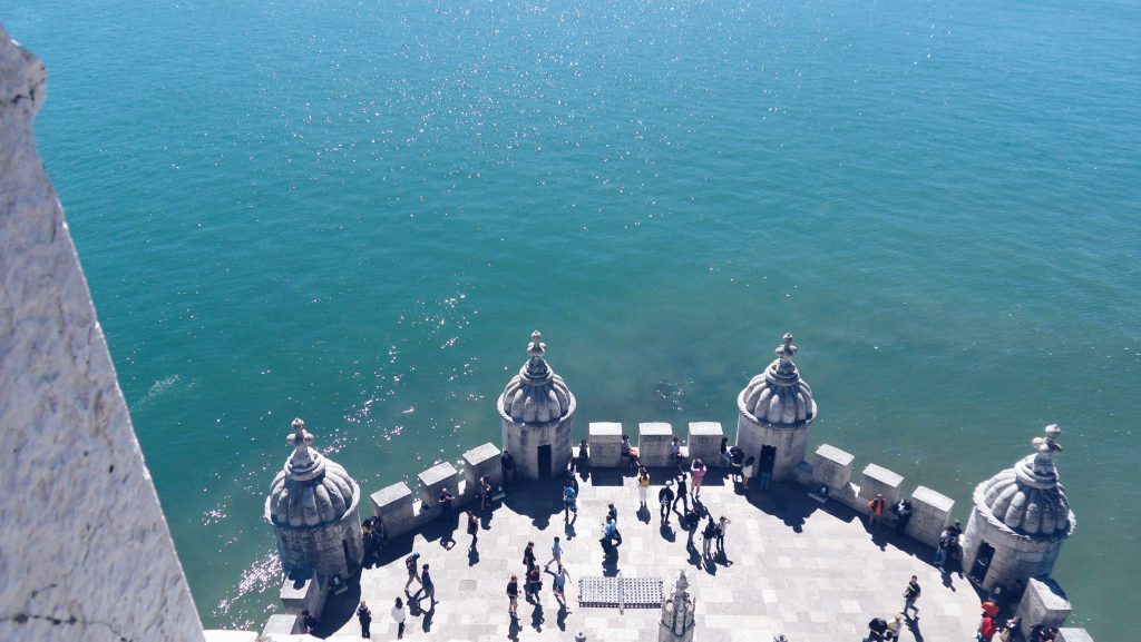 Looking down from Torre de Belém Lisbon