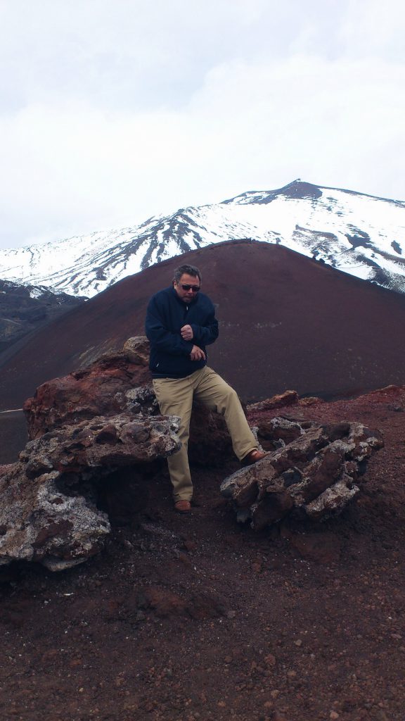 freeing cold on top of Etna vulcano Sicily