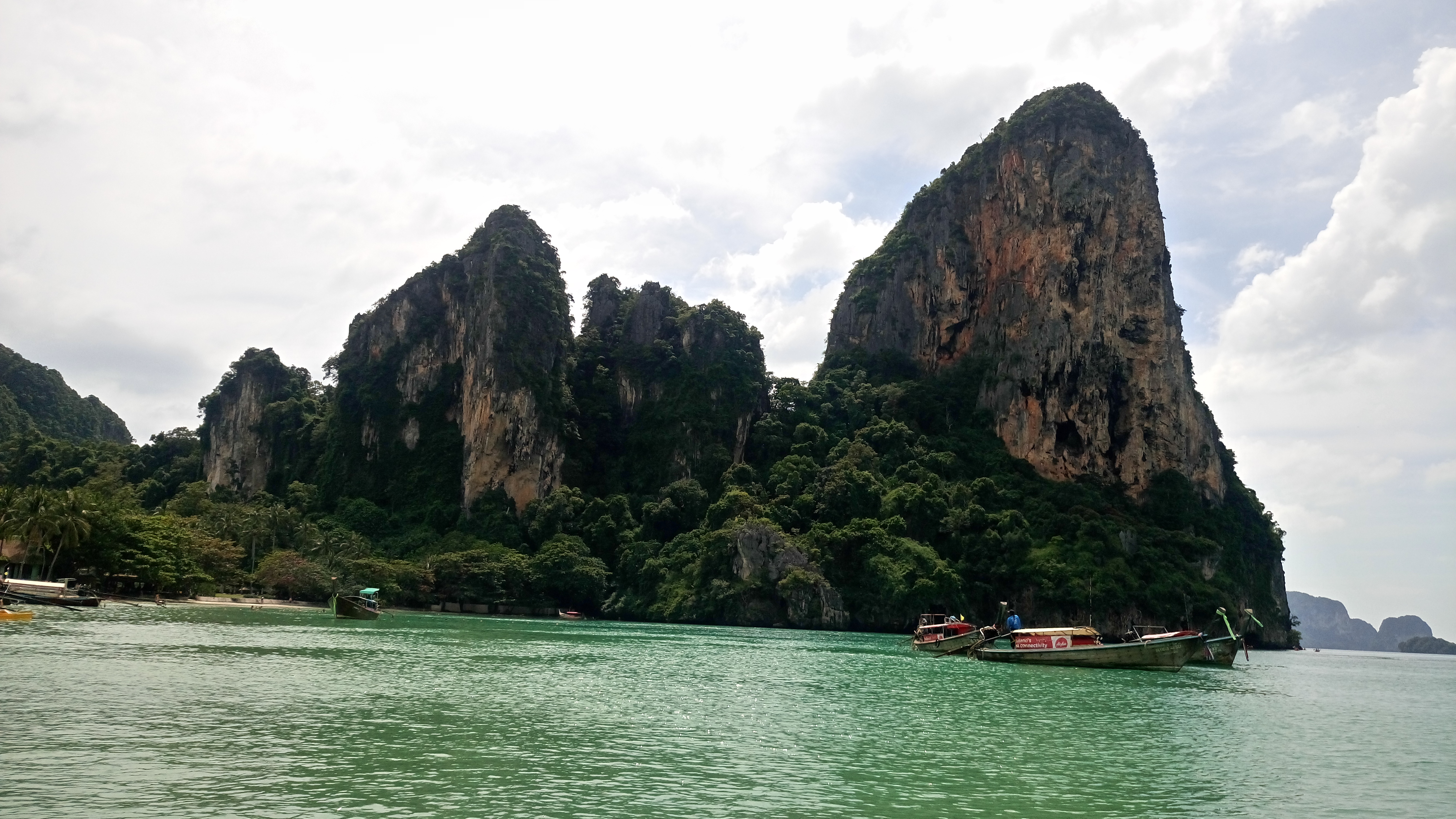 Limestone cliffs Railay Beach Thailand