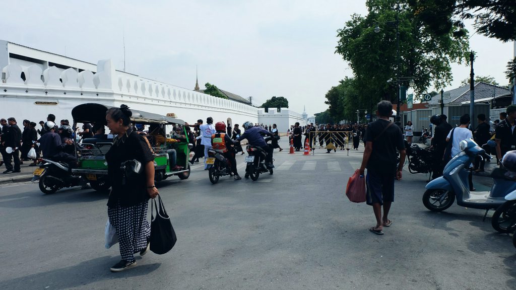 Thai mourning for King Grand Palace Bangkok