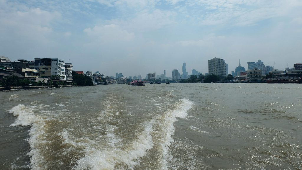 view Chao Phraya River express Bangkok Thailand