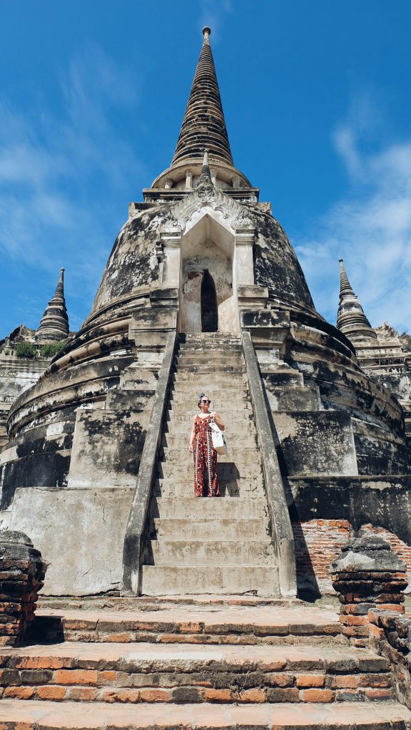 posing like Khaleesi Wat Phra Si Sanphet Ayutthaya