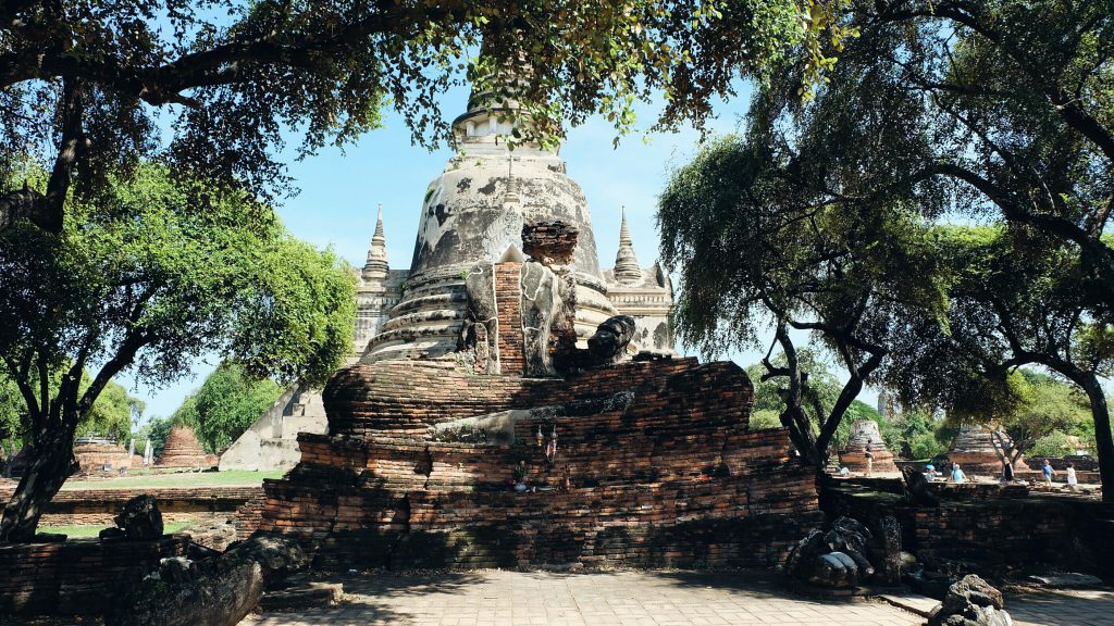 The ruins of Ayutthaya Siam