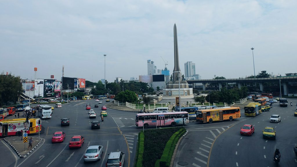 traffic Victory Monument Bangkok
