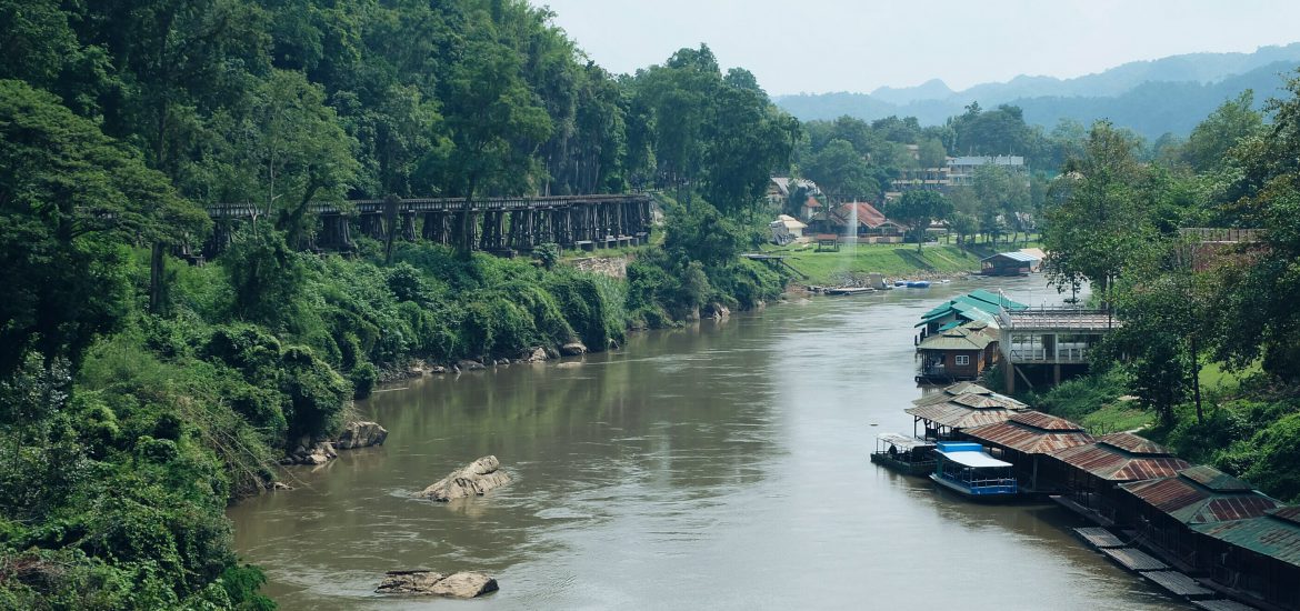 Stunning view Tham Krasae restaurant Kanchanaburi