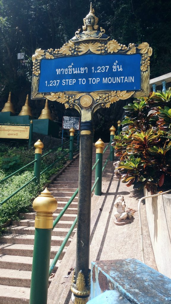 steps to top of Tiger Cave Temple Krabi