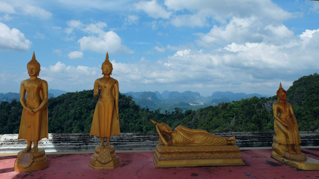 Buddha statues with a view Krabi Thailand