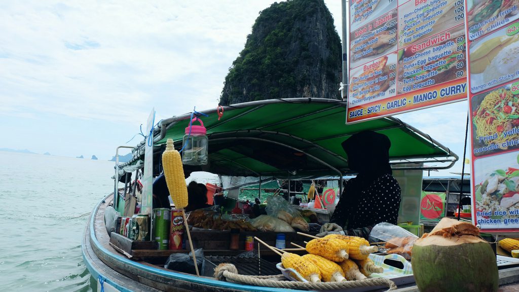 longtail food stall Railay Thailand