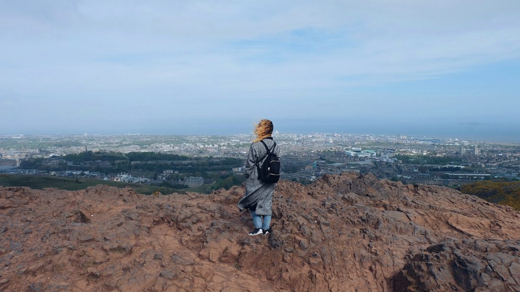 Blown away Arthurs seat Edinburgh