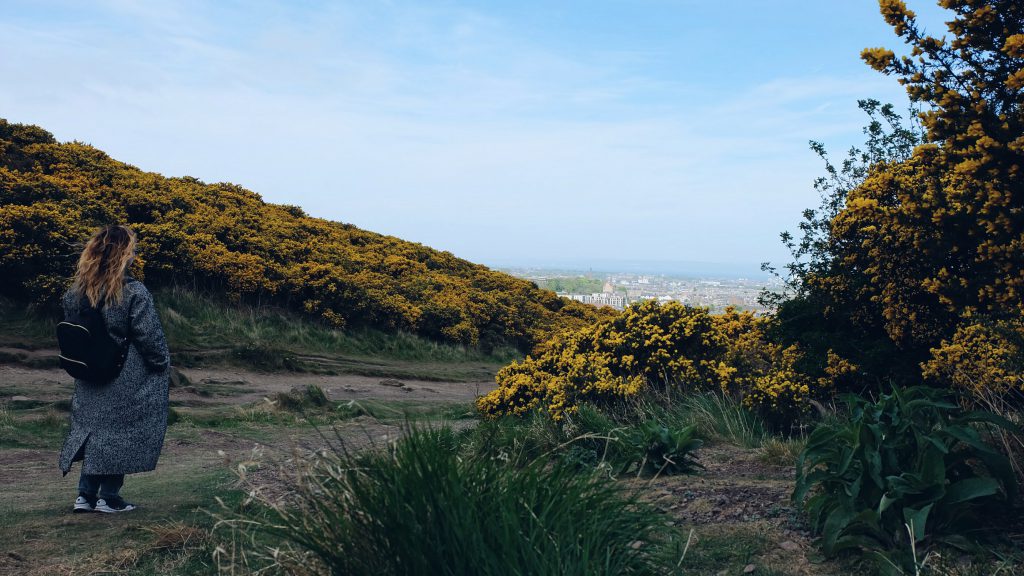 Leaving Holyrood Park Edinburgh Scotland