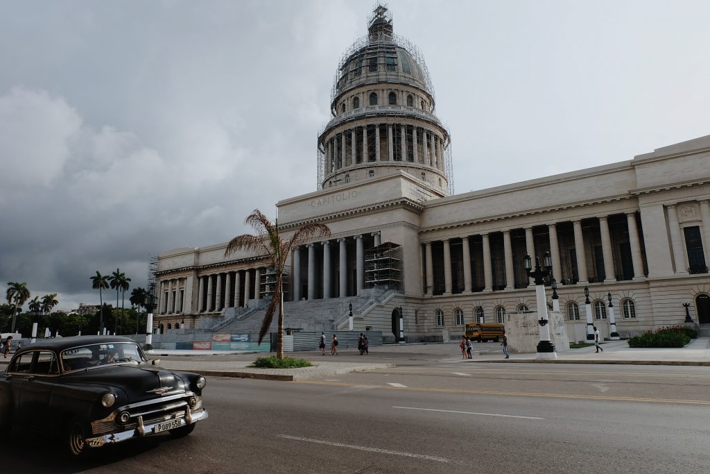 Romantic look Capitolio Havana Cuba