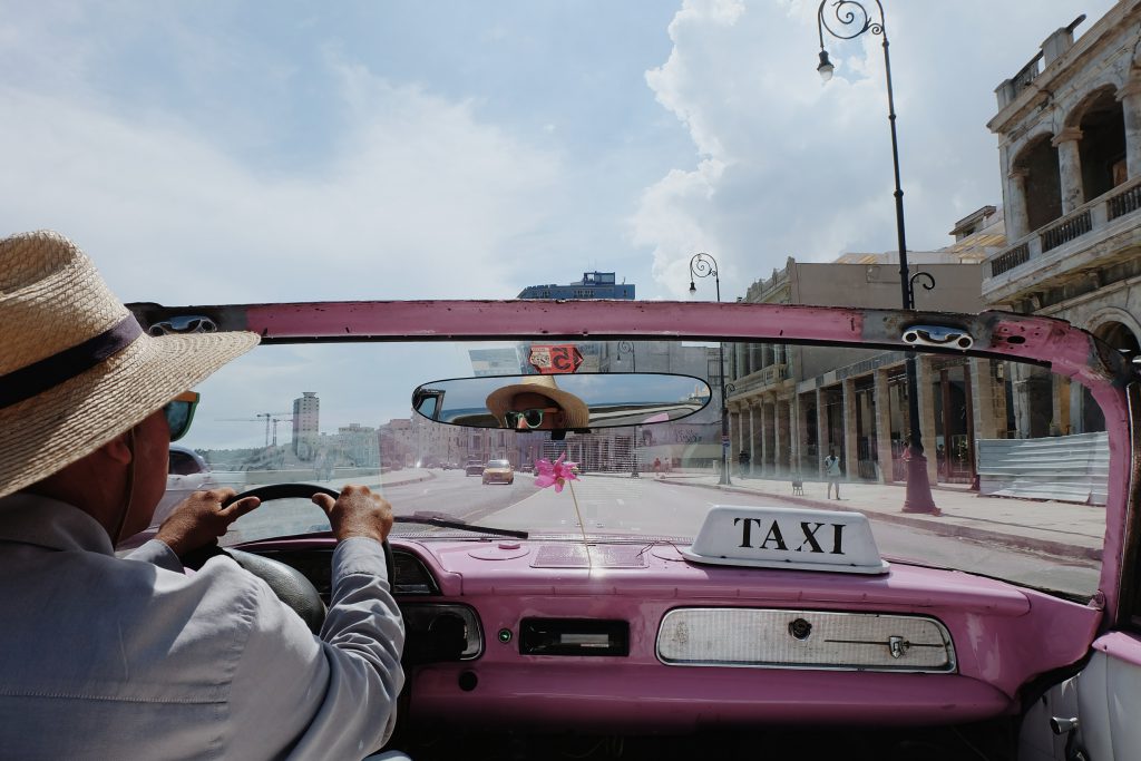 oldtimer drive Malecon Havana Cuba