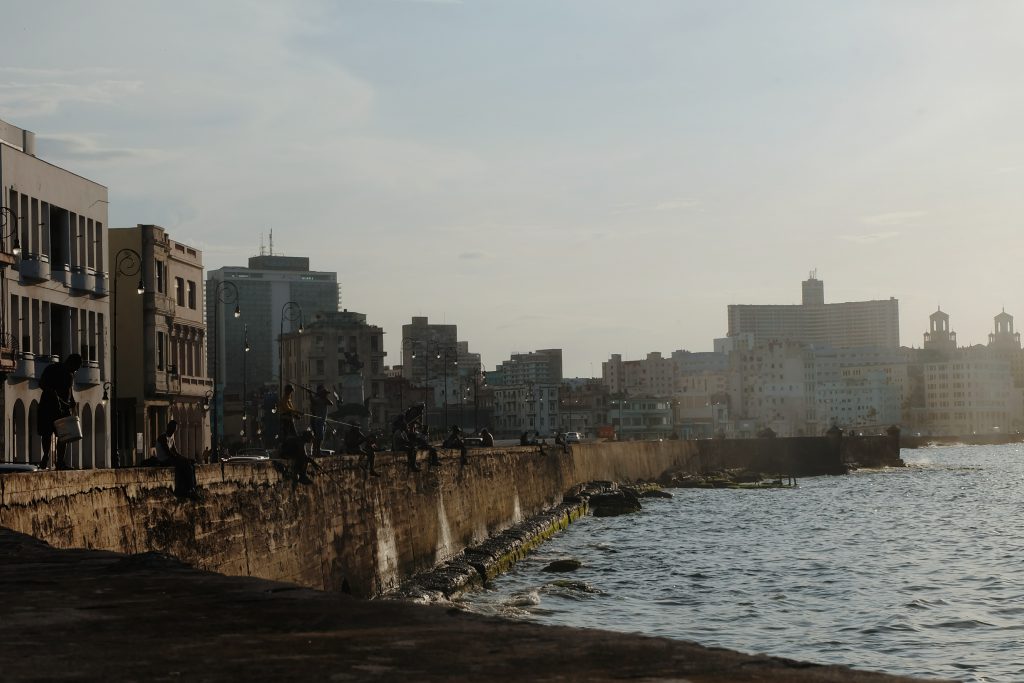 fishermen Malecon sunset Havana