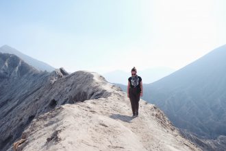 Top vulcano crater Mt Bromo Java Indonesia