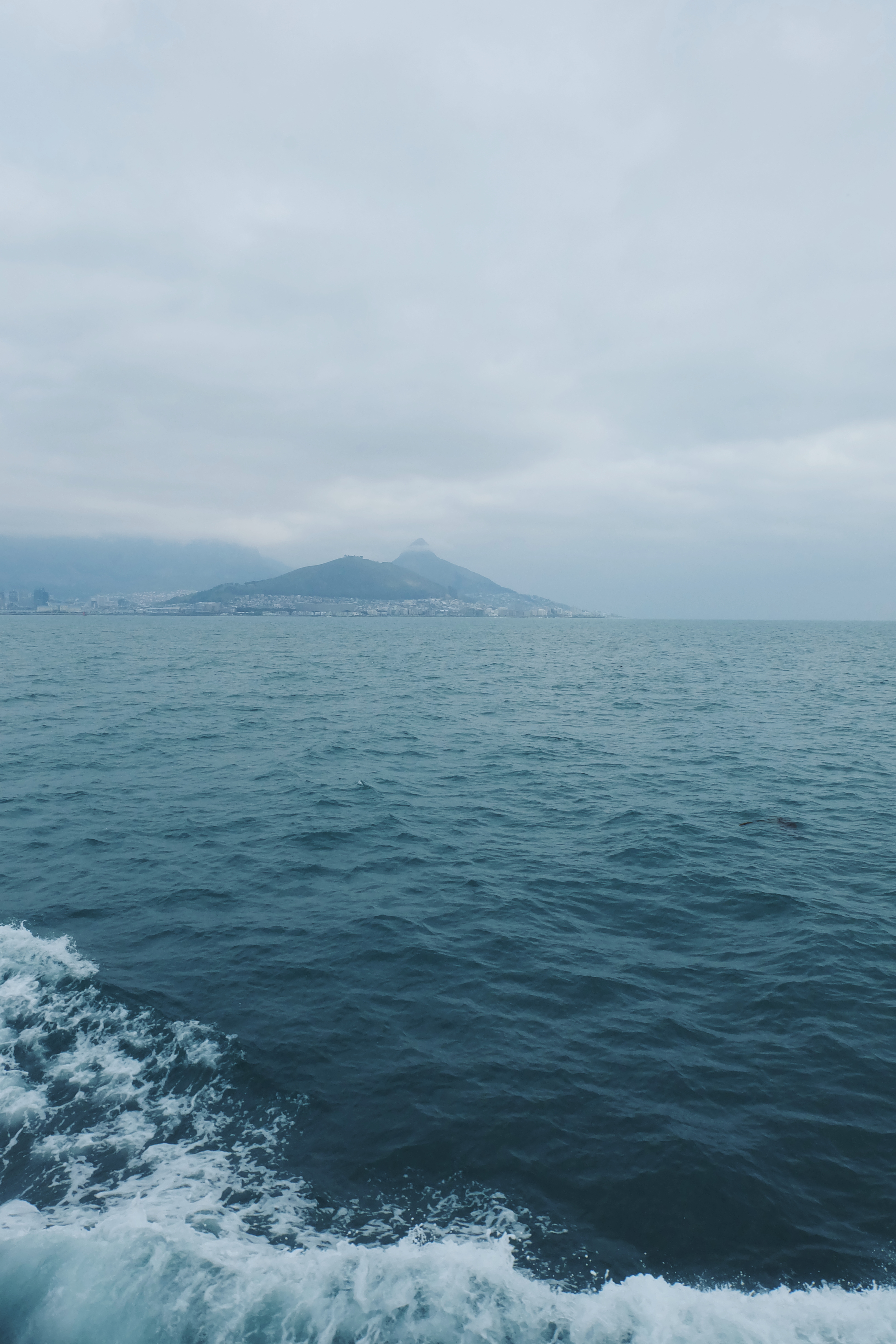 Cape Town from ferry to Robben Island