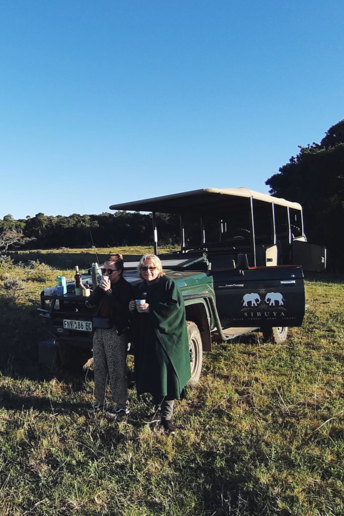 morning coffee game safari Sibuya South Africa trip