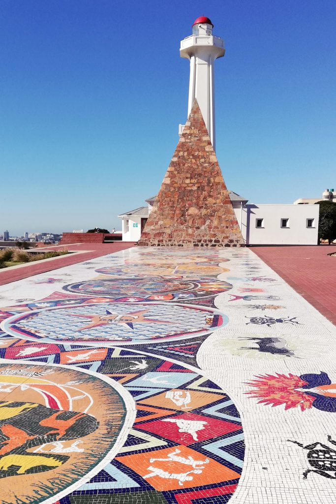 lighthouse and pyramid at colorful Donkin Reserve Port Elizabeth SA