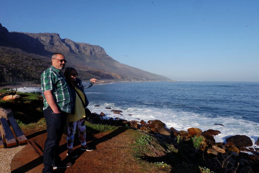 Enjoying view Chapmans Peak Cape Town SA