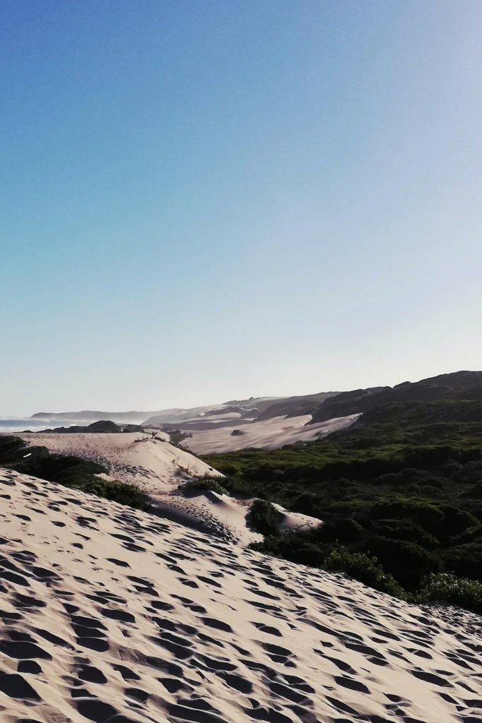 sunset at sand dunes Sardinia Bay SA