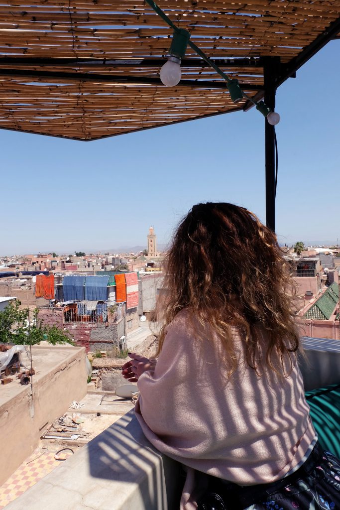rooftop view cafe Shatto Marrakech