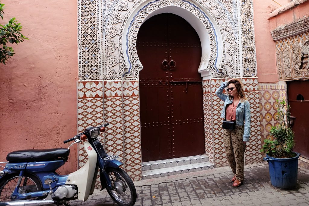 door Arabic architecture Marrakech Morocco