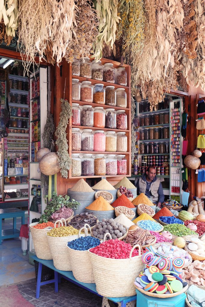 colorful herbs souks Marrakech
