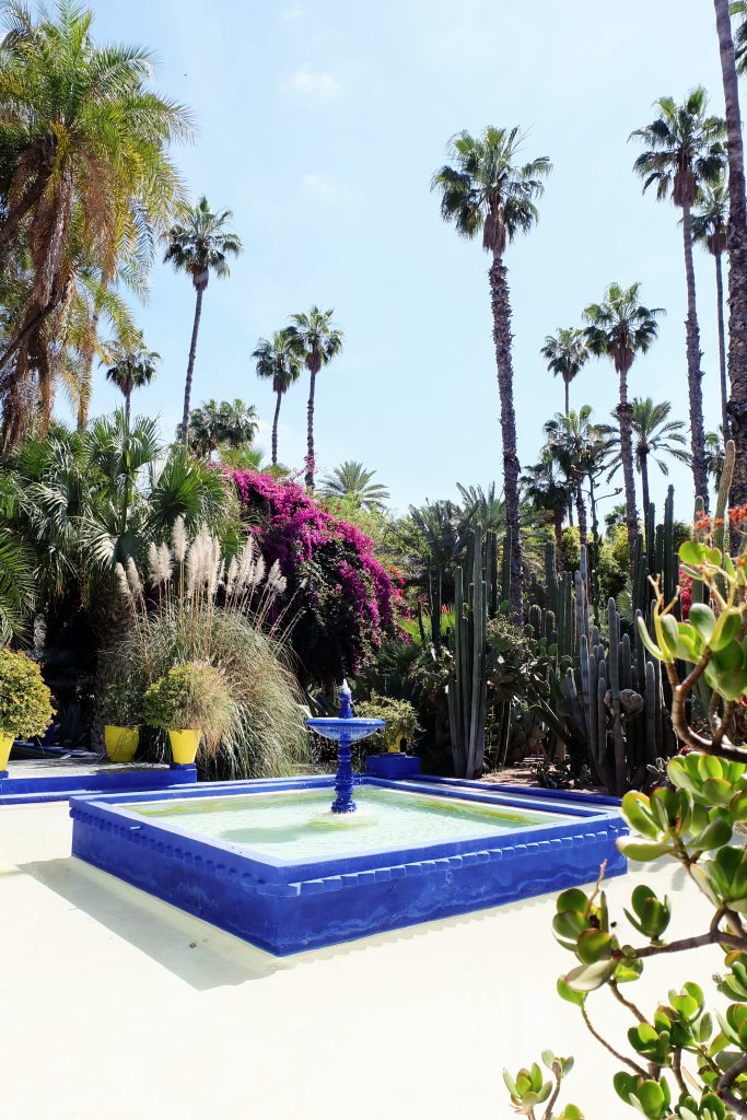 blue fountain Jardin Majorelle Marrakech