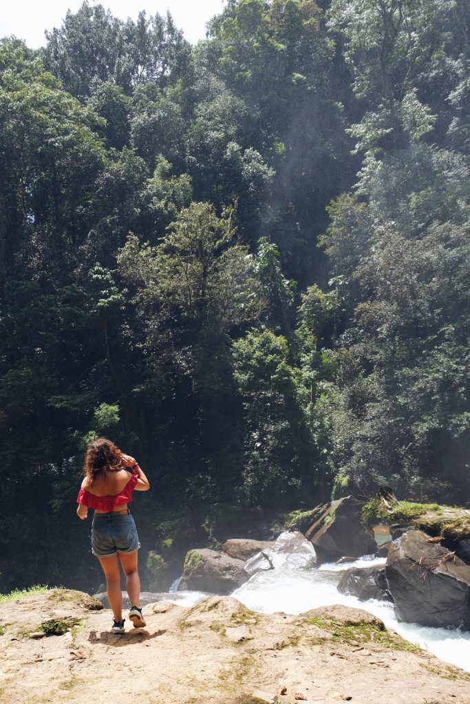 Nauyaca Waterfall top view nature