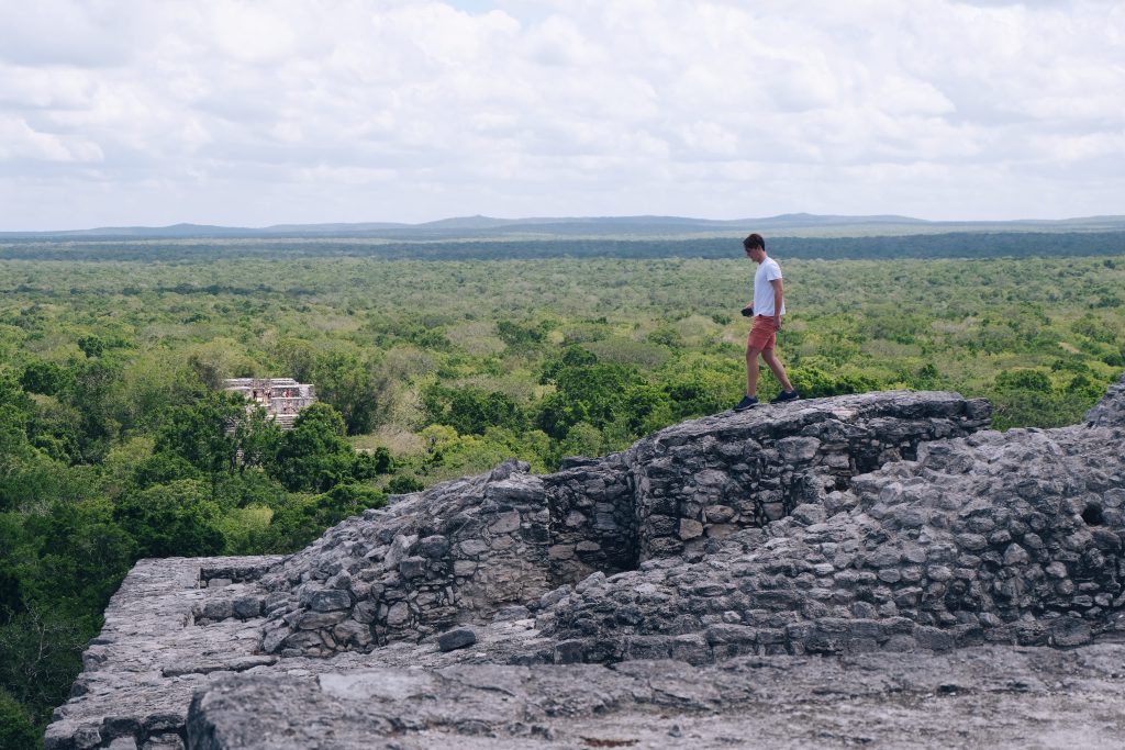 jungle view Valakmul ruins Mexico