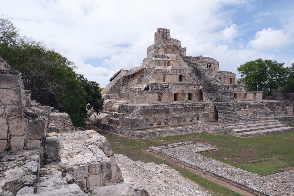 Maya ruins Edzna Campeche Mexico