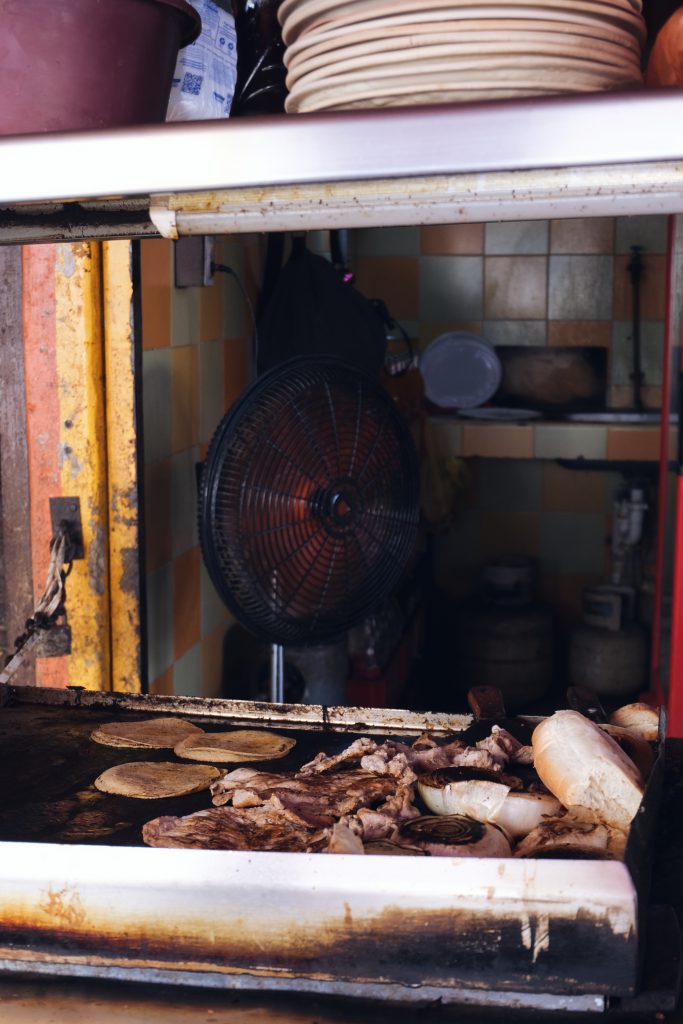 taco market stall mercado Merida Mexico