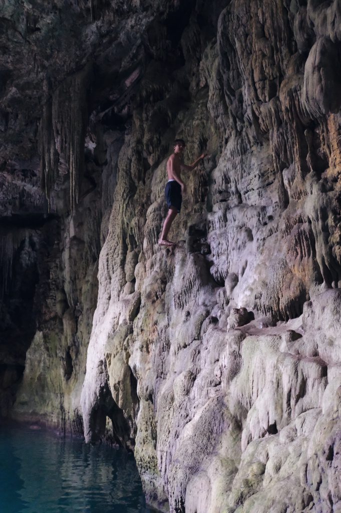 cliff jumping cenote Mexico