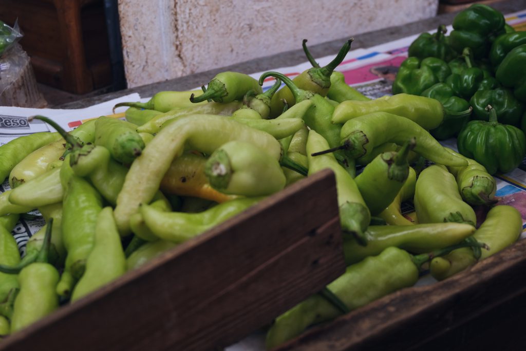 green peppers food photography Merida Mexico