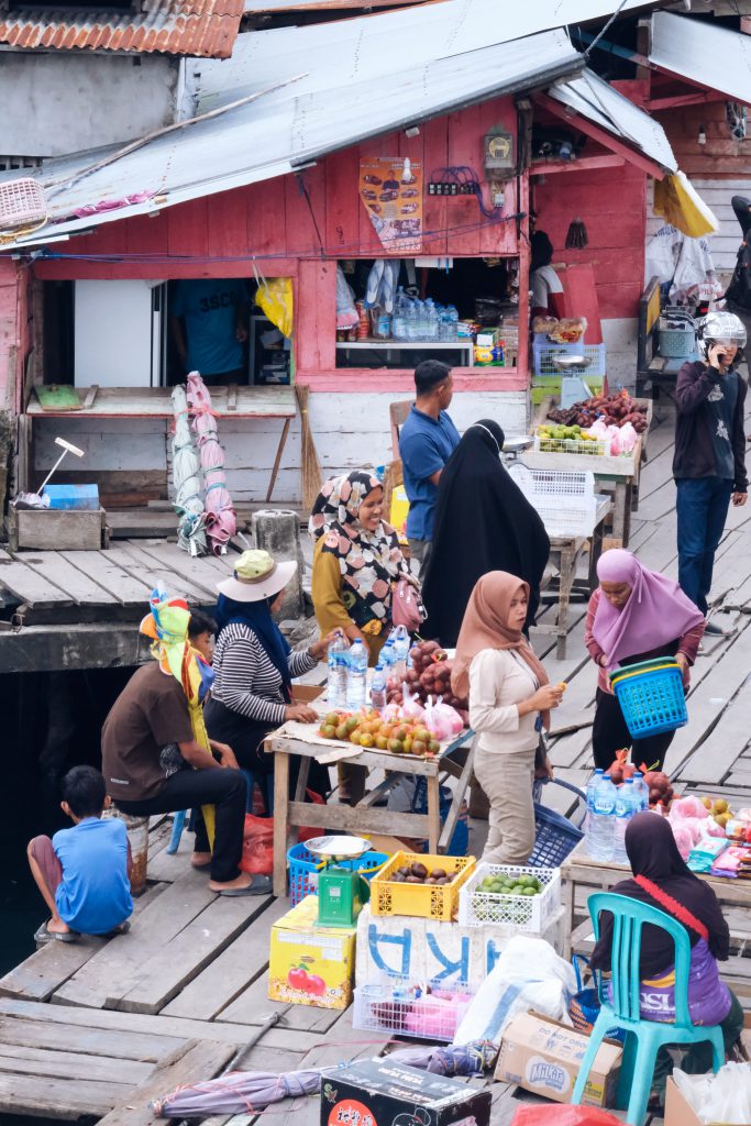 street scene port Luwuk boat terminal