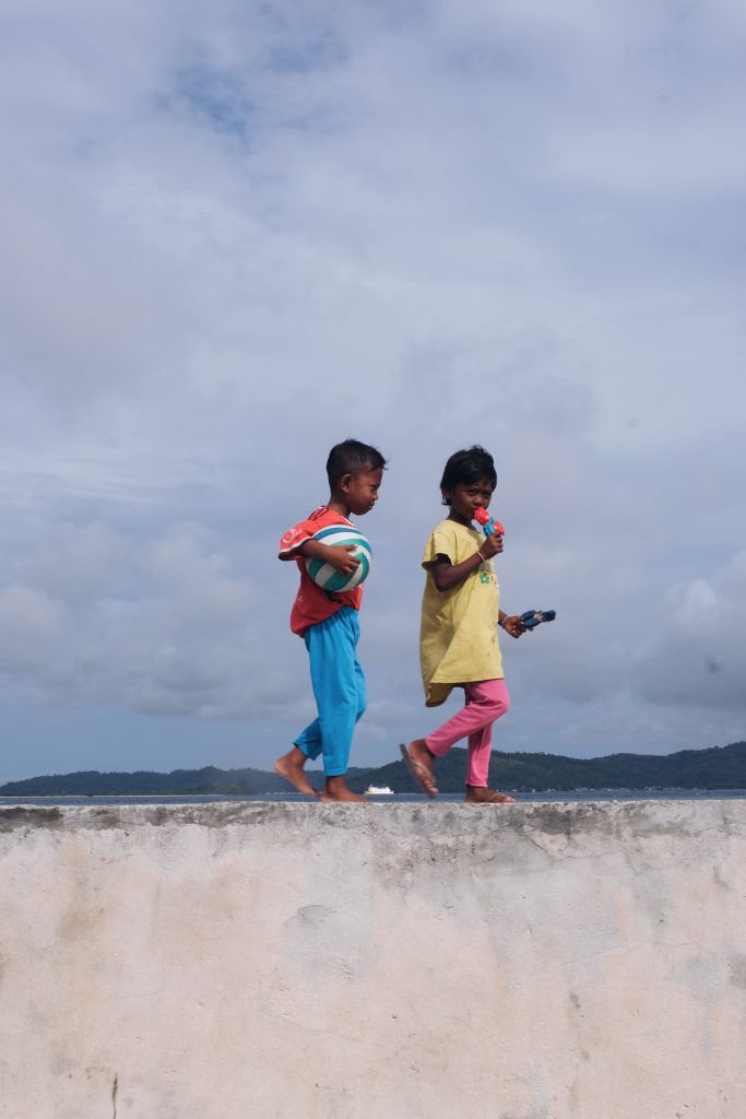 local kids exploring Banggai Sulawesi