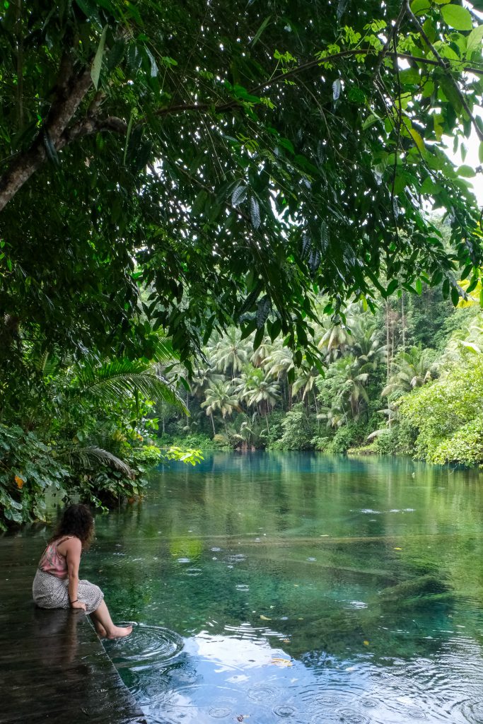 crystal clear lake Banggai Sulawesi